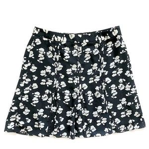 Ann Taylor Navy Blue/White Floral Skirt-Sz 10